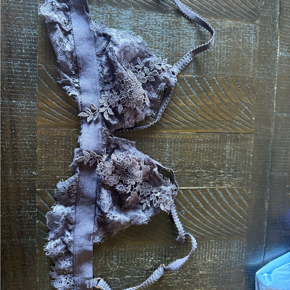 Topshop Lace Bralette in Lavender